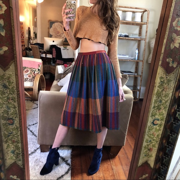Vintage Dresses & Skirts - Vintage wool blend pleated skirt